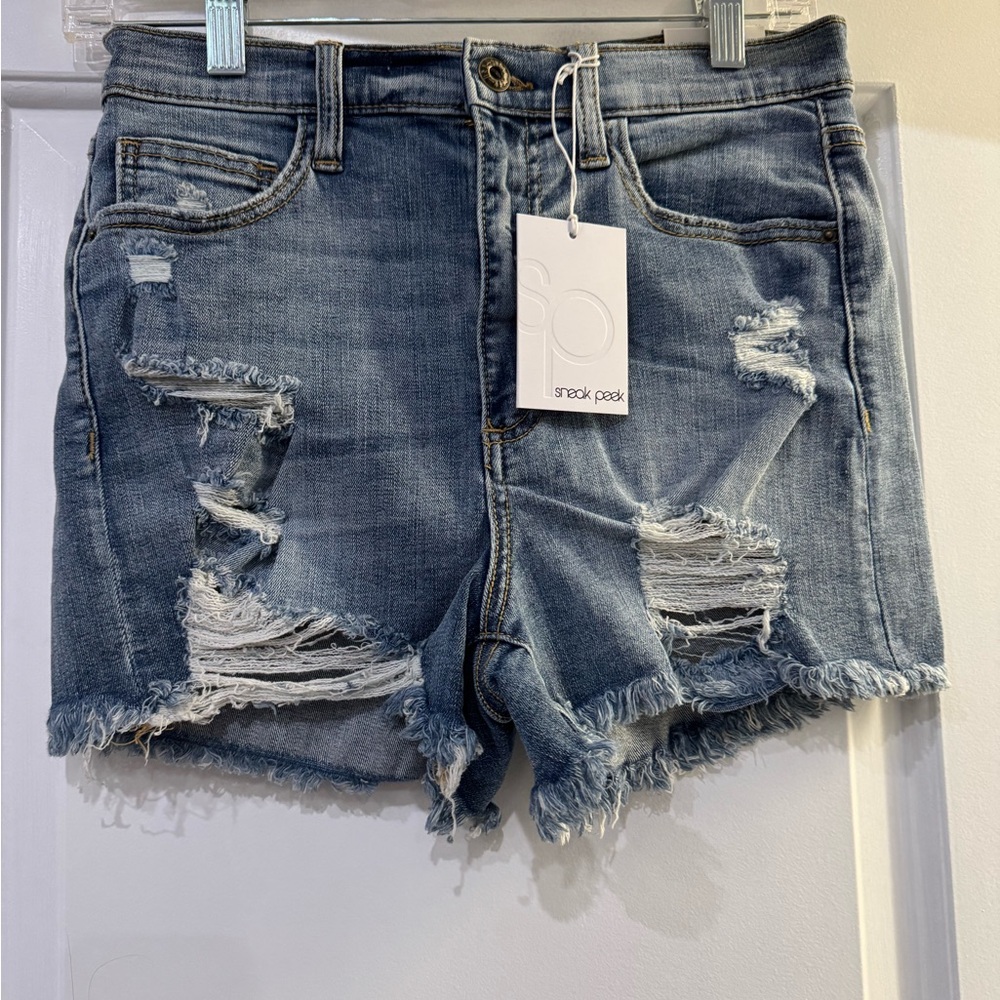 Sneak Peak High Rise Jean Shorts